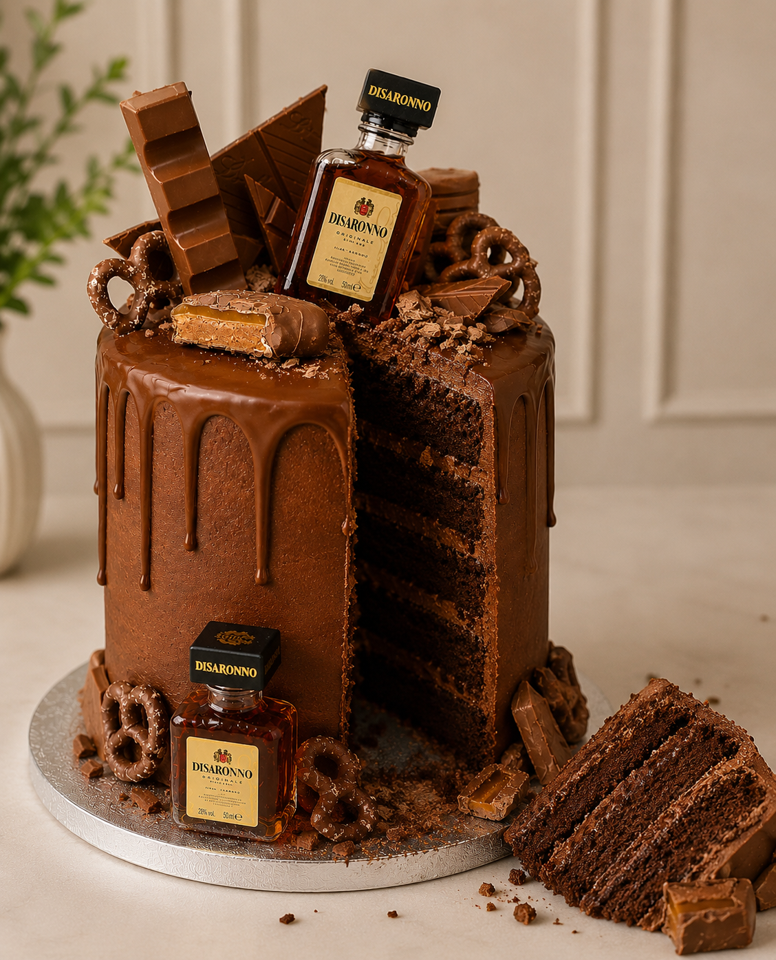 Chocolate Amaretto Martini Celebration Cake