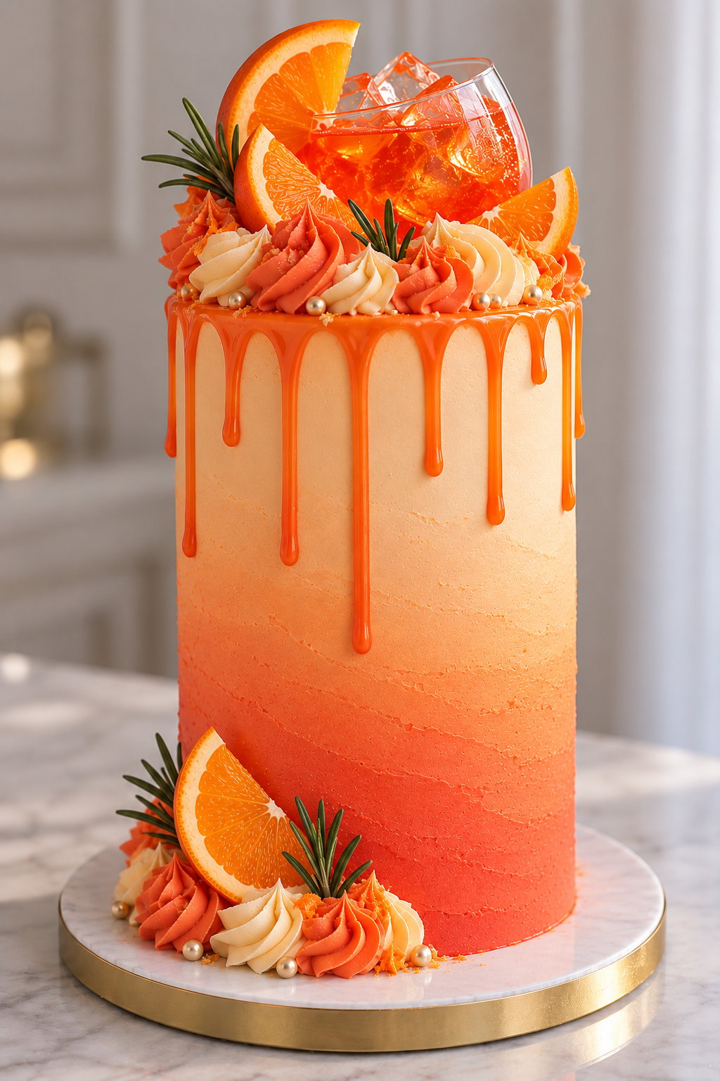 Aperol Spritz Celebration Cake