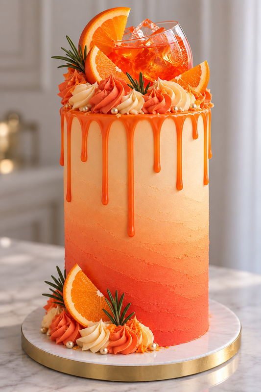 Aperol Spritz Celebration Cake