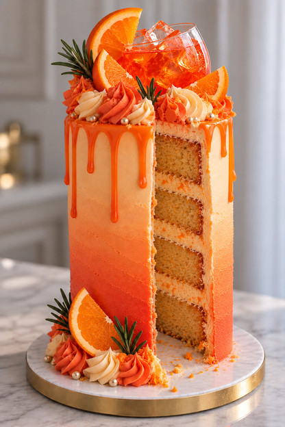 Aperol Spritz Celebration Cake
